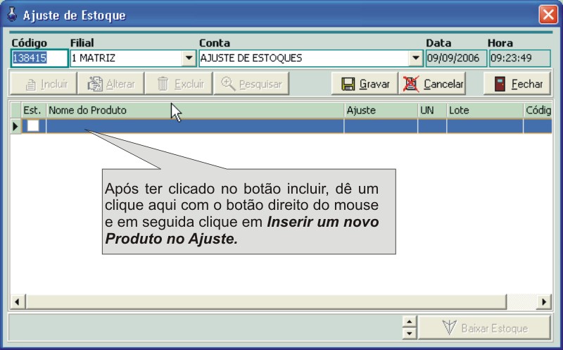 CadAjusteEstoque